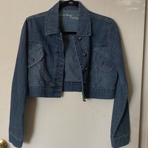 Heart wave vintage lightweight  jean jacket